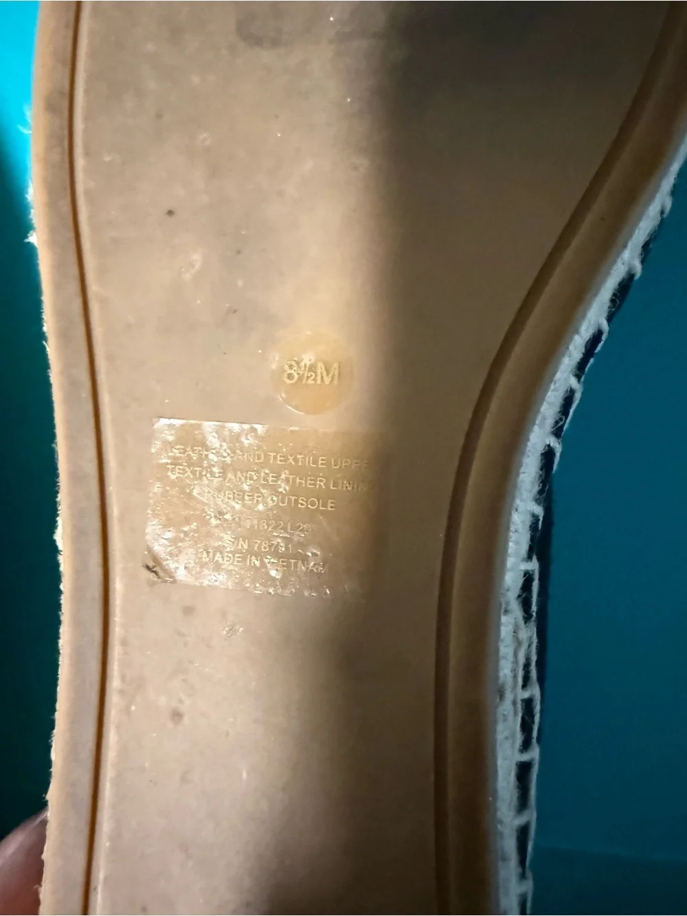 Tory Burch Minnie ballet espadrilles size 8 1/2 black